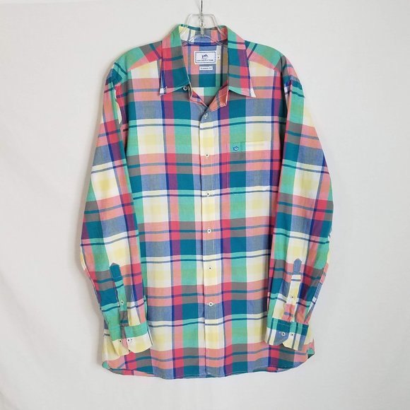 Southern Tide Other - Southern Tide Plaid Button Front Shirt Mens Medium